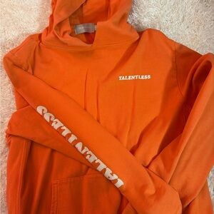 TALENTLESS Vibrant Orange Hoodie